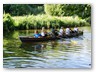 Kanufahrer auf der Schwentine vor dem Grundst�ck